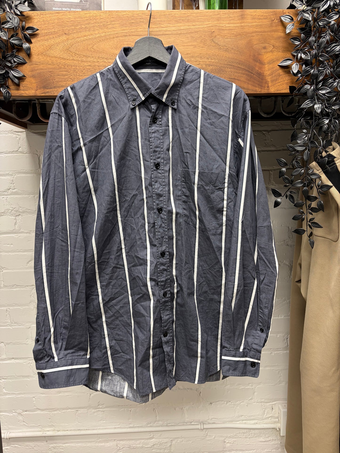 2017 Balenciaga ‘The Power of Dreams’ Striped Button Up Shirt
