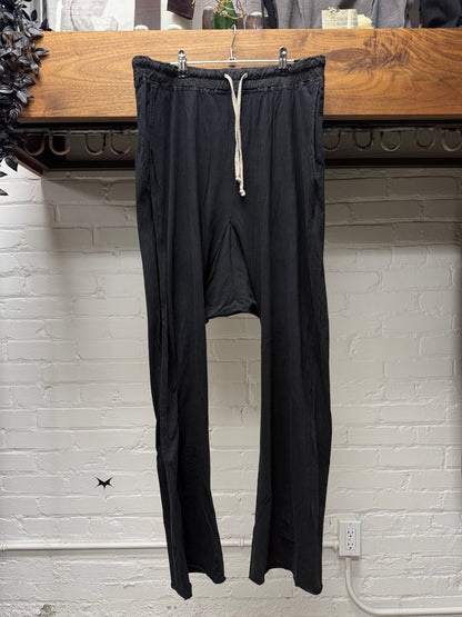 AW2013 Rick Owens ‘Plinth’ Black Drawstring Drop Crotch Sweatpants