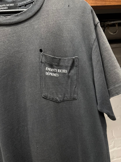 Enfants Riches Deprimes Pocket Logo Distressed T-Shirt