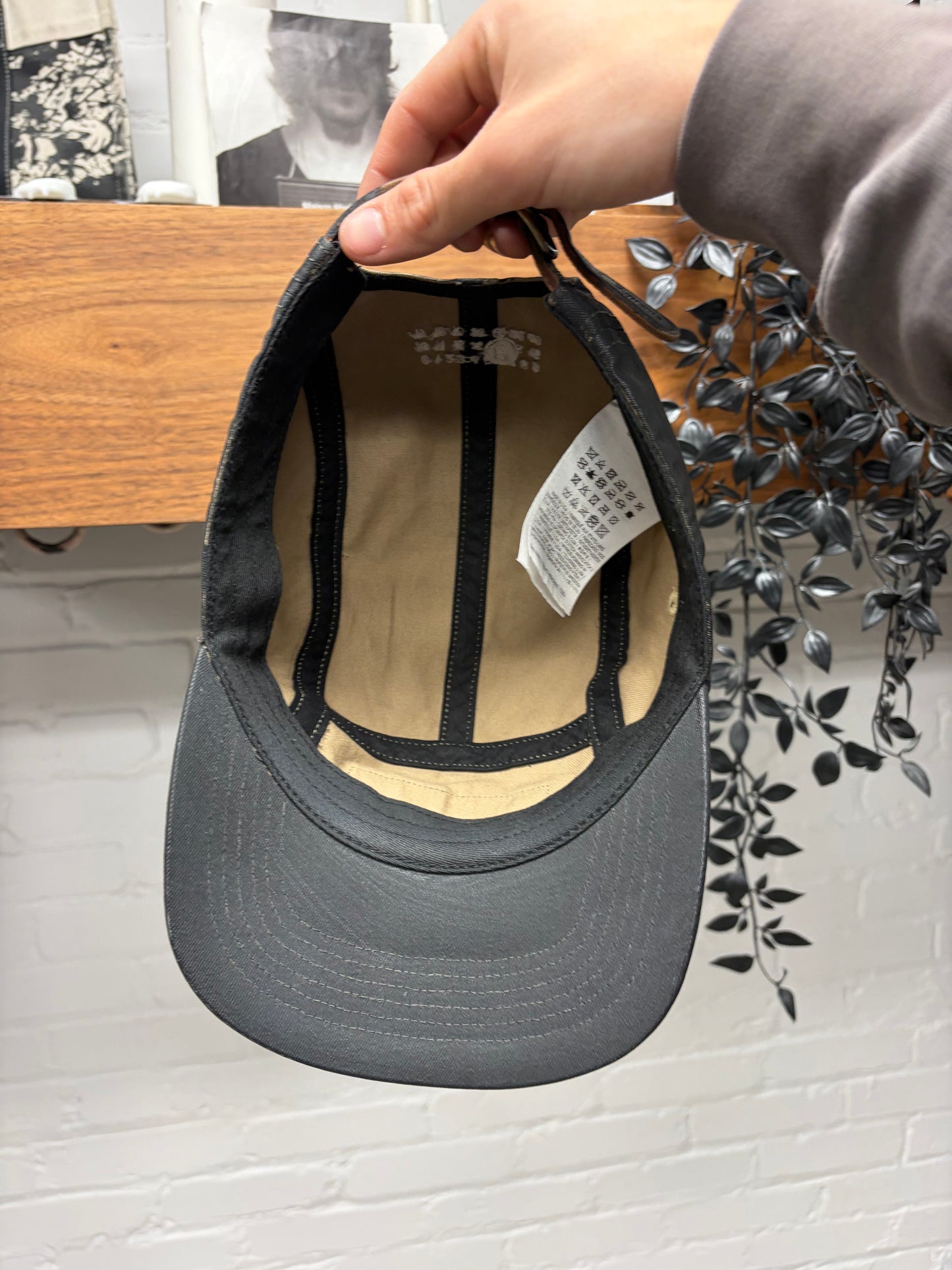 Maison Margiela x Supreme Waxed Black Canvas Box Logo ‘5 Panel’ Hat
