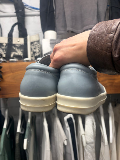 Rick Owens Mainline Blue Leather ‘Vans’ Low Top Sneakers