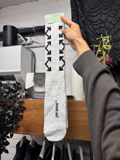 Off-White Arrows Silver/Black ‘Arrows Logo’ Socks