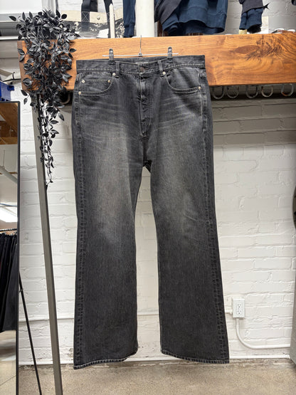 2023 Balenciaga Dark Grey Flared Cut Relaxed Fit Denim