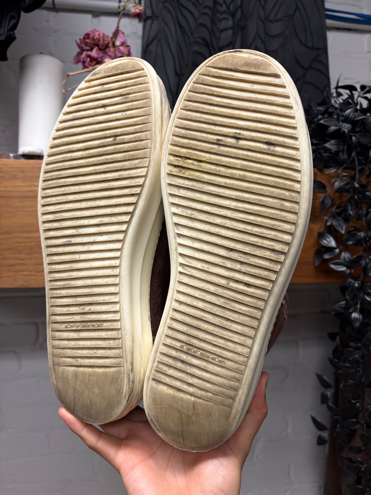 Rick Owens ‘Vans’ Mainline Brown Suede High Top Sneakers