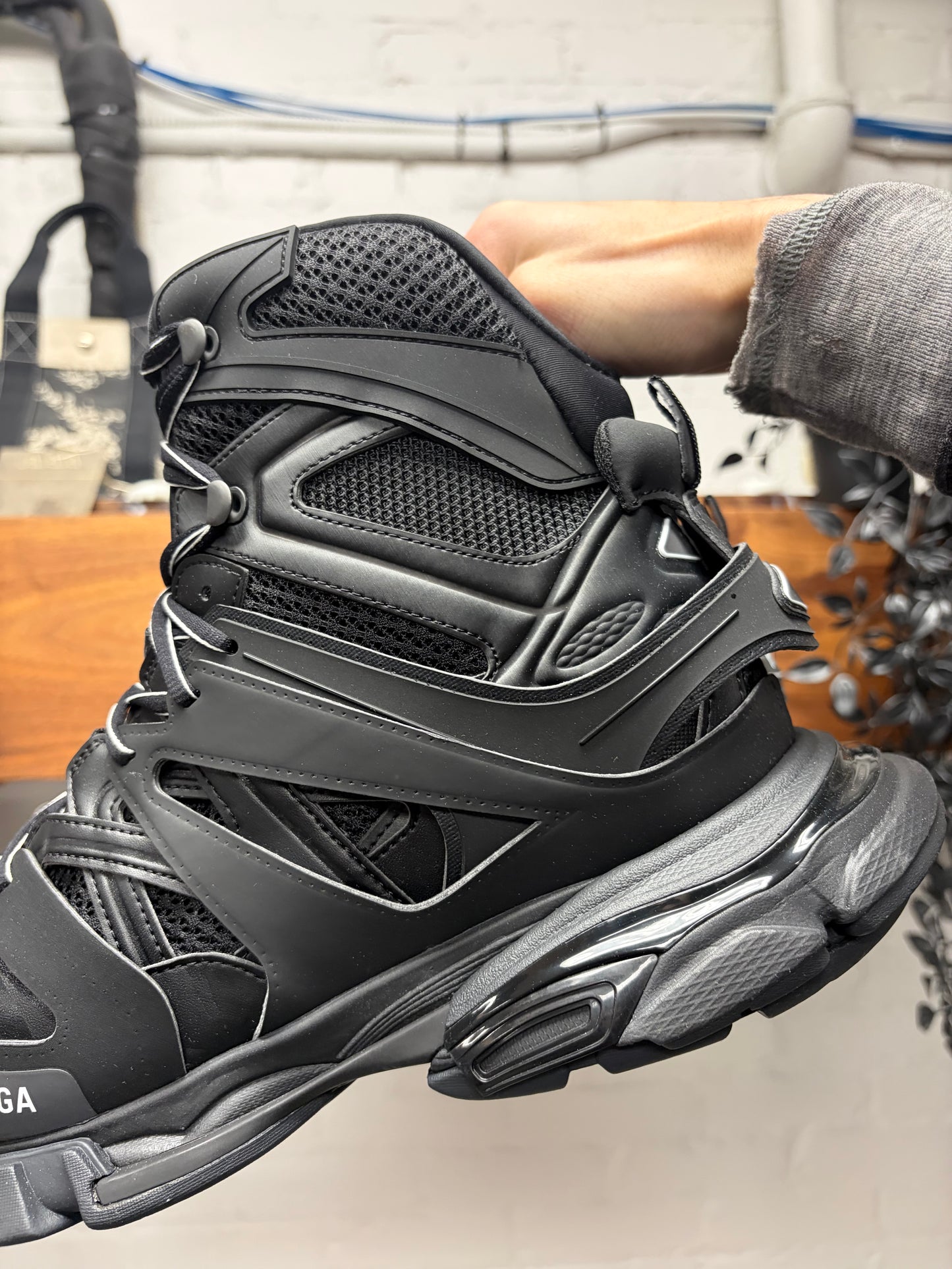 Balenciaga ‘Track Hike’ Black High Top Athletic Sneakers