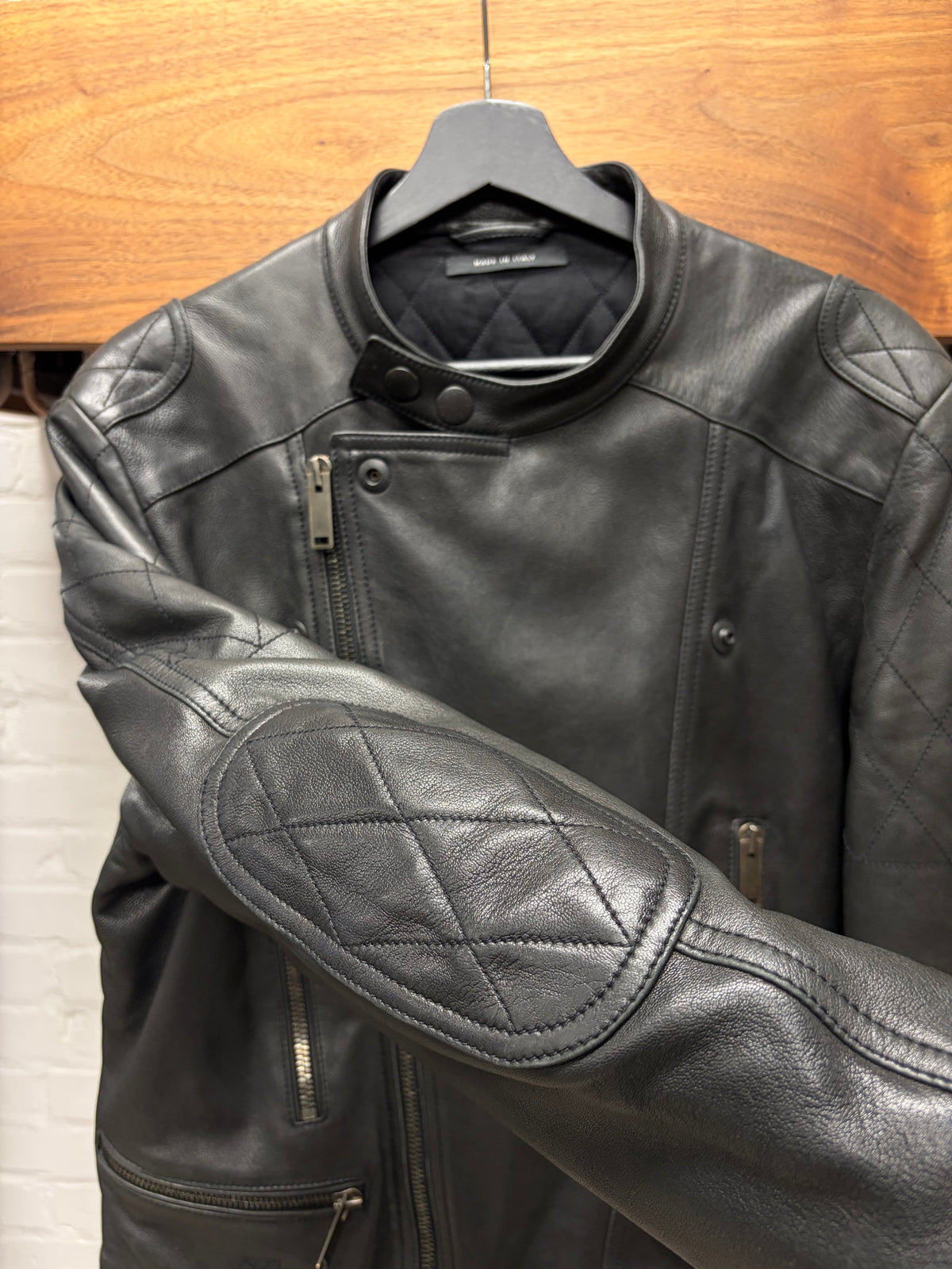 Gucci by Tom Ford Black Lambskin Leather Motorcyle Biker Jacket