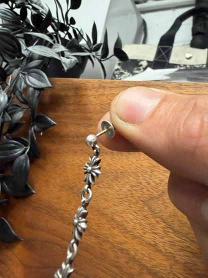 Chrome Hearts ‘Tiny-E Drop’ 925 Silver Earring