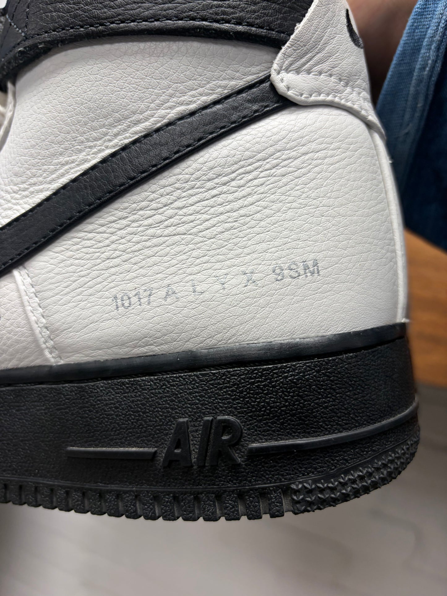 1017 Alyx 9SM x Nike Air Force 1 High Black/White Buckle Sneakers