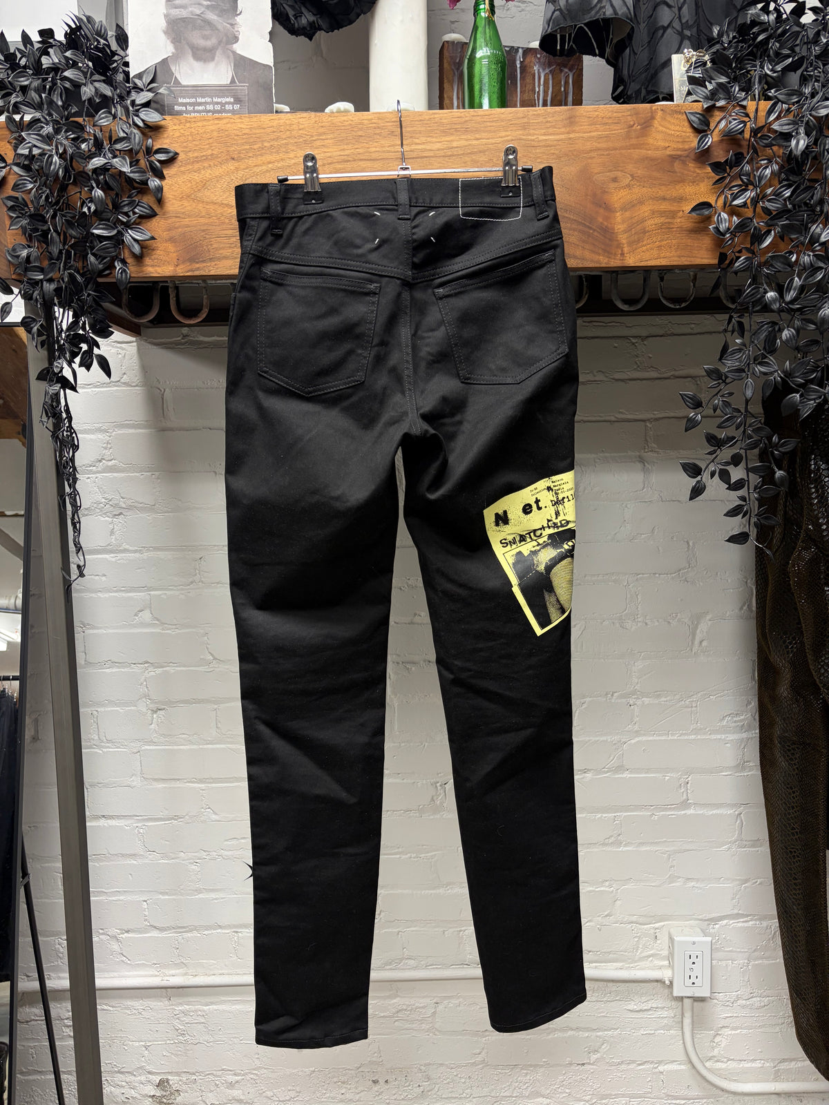 SS2024 Maison Margiela ‘Invitation’ Patch Black Skinny Jeans