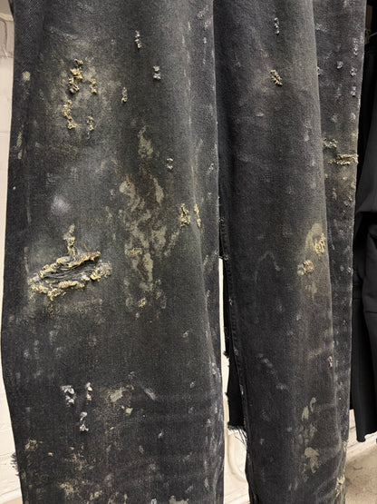 AW2023 Balenciaga ‘Mudshow’ Thrash Distressed Wide Leg Denim
