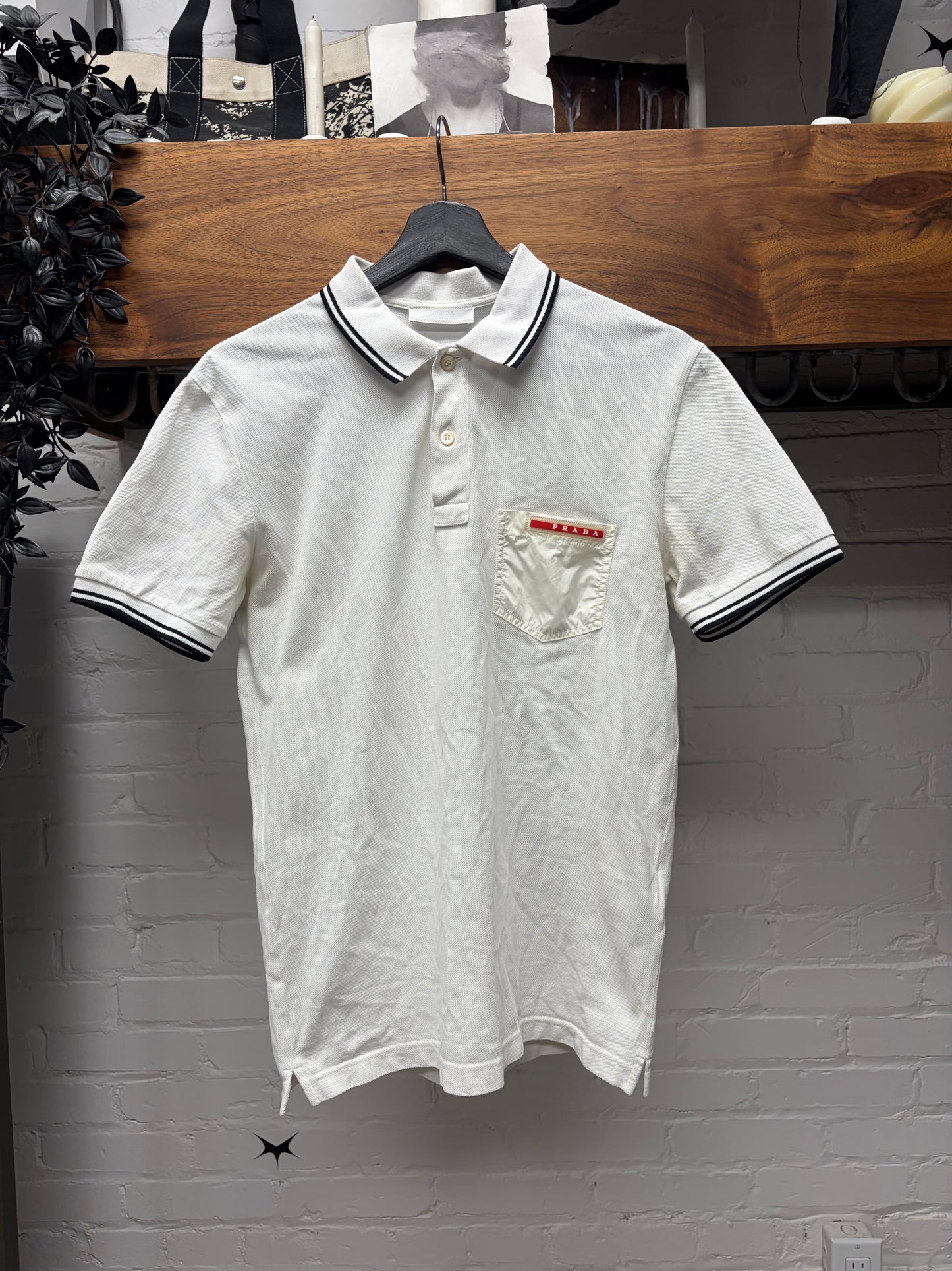 SS2000 Prada Sport White Cotton Polo