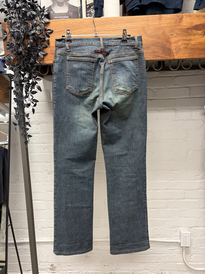 Jean Paul Gautier Washed Blue Bootcut Skinny Jeans