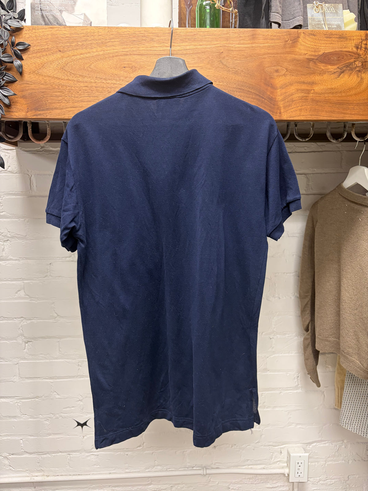 Hermes Embroidered ‘H Logo’ Cotton Polo with Replaced Coin Button