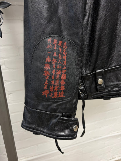 AW2024 Enfants Riches Deprimes ‘Midnight Oil’ Black Leather Jacket
