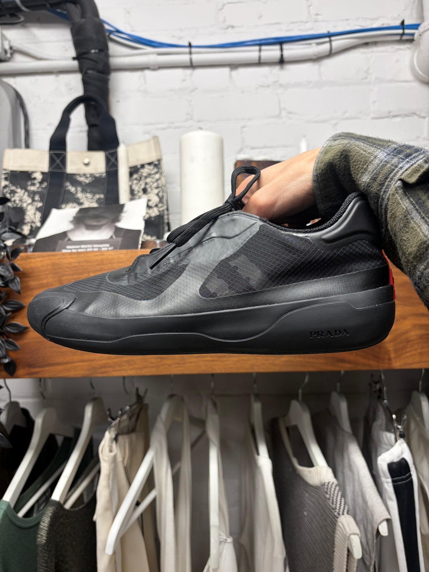 Prada x Adidas ‘Luna Rossa 21’ Core Black Low Top Sneakers