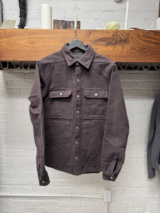 AW2020 Rick Owens ‘Performa’ Brushed Heavy Cotton Work Shirt