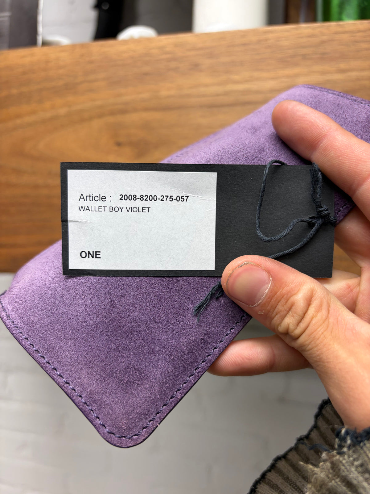 Ann Demeulemeester ‘Boy Violet’ Purple Suede Pouch