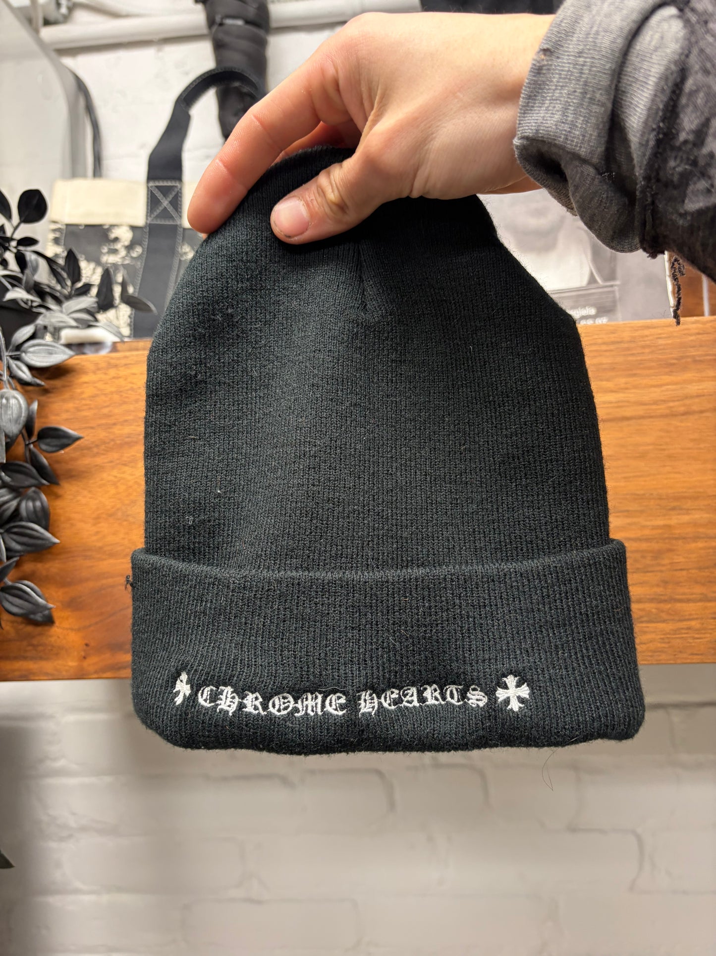 Chrome Hearts x Matty Boy ‘Lips’ Black Embroidered Logo Beanie