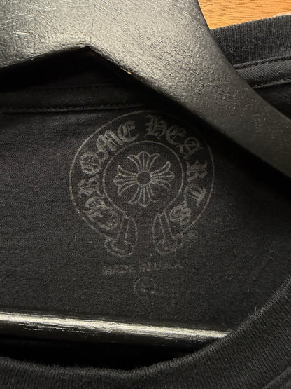 Chrome Hearts Multi-Color ‘Cemetery Cross’ Black Long Sleeve Shirt