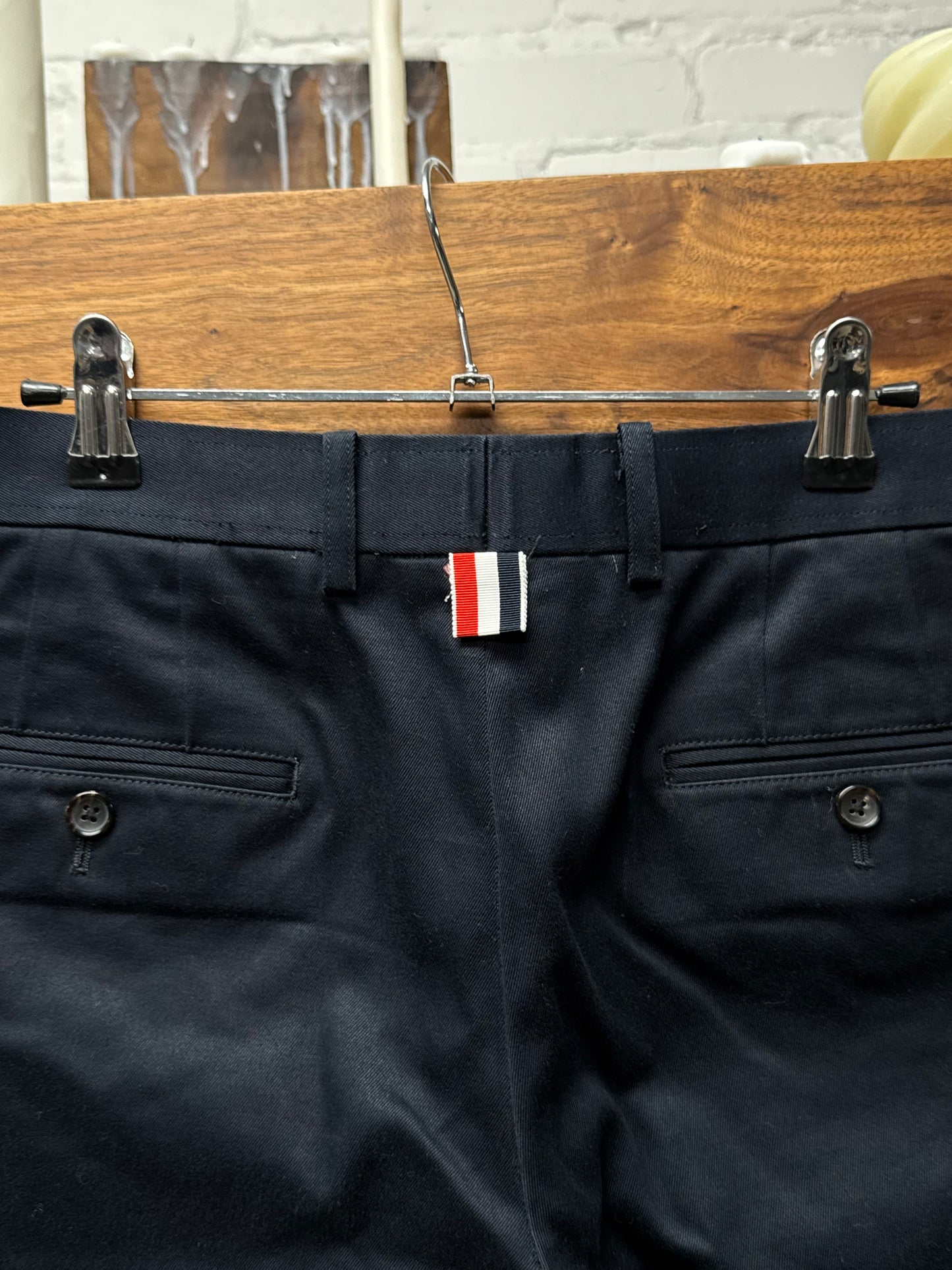 Thom Browne Navy Blue Chino Pants