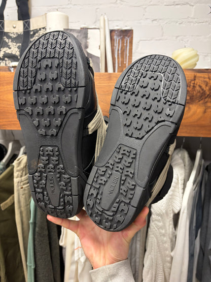 Rick Owens x Moncler ‘Amber’ Black Leather Multi-Lace Snow Boots