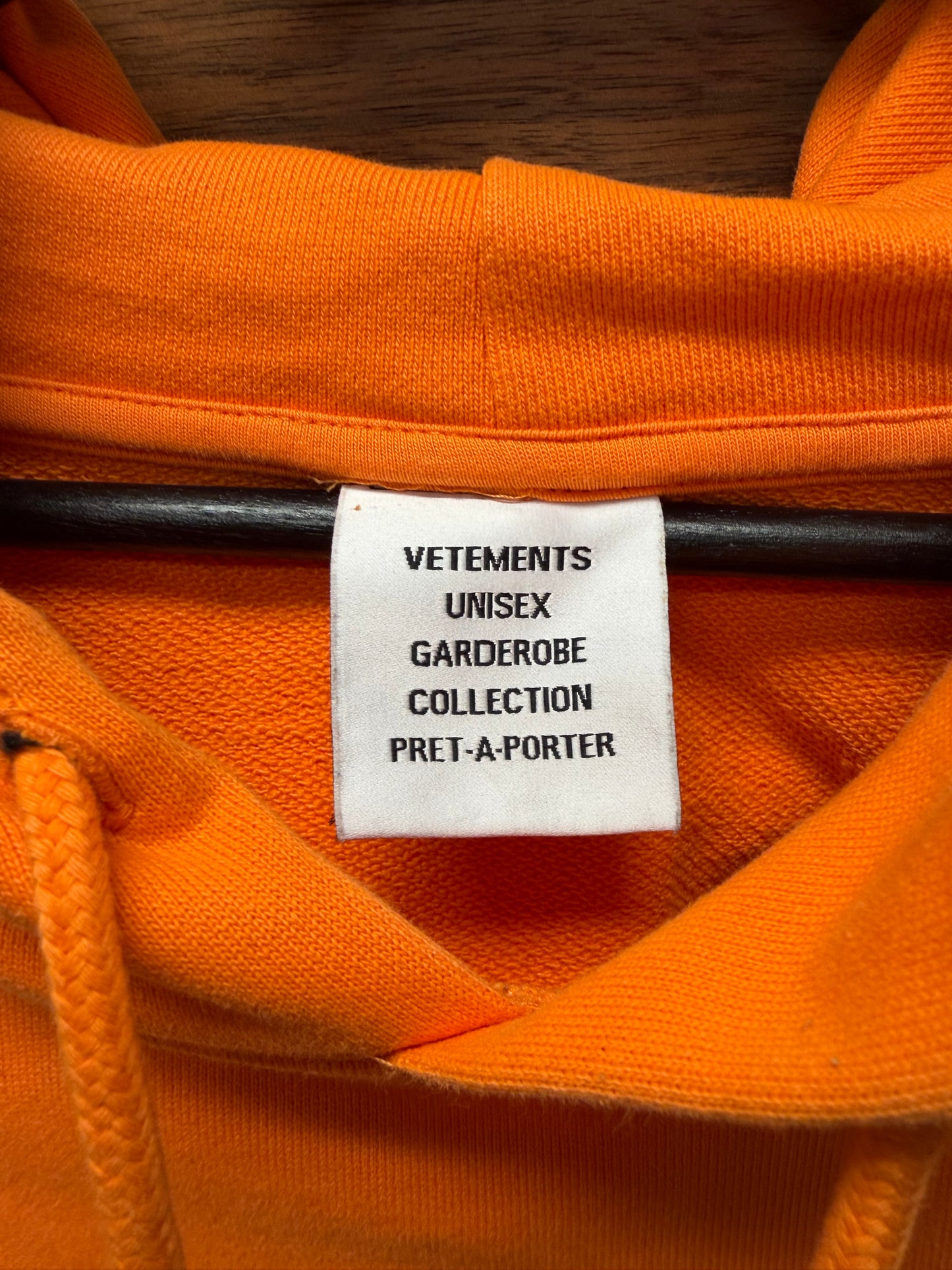 SS2023 Vetements ‘Hi-Speed’ Black/Orange Logo Pullover Hoodie
