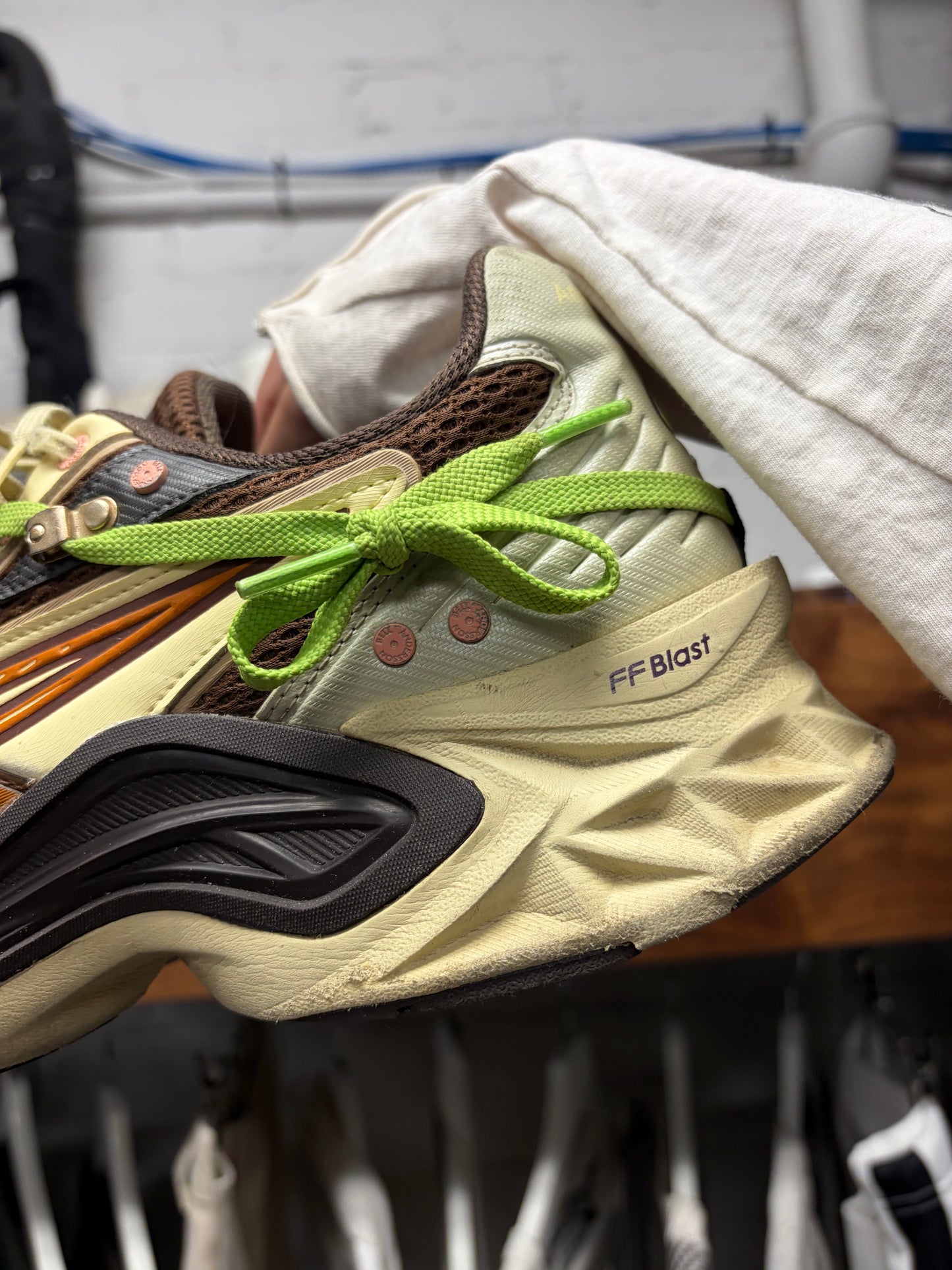 Andersson Bell x Asics ‘Protoblast’ Butter/Green Low Top Sneakers