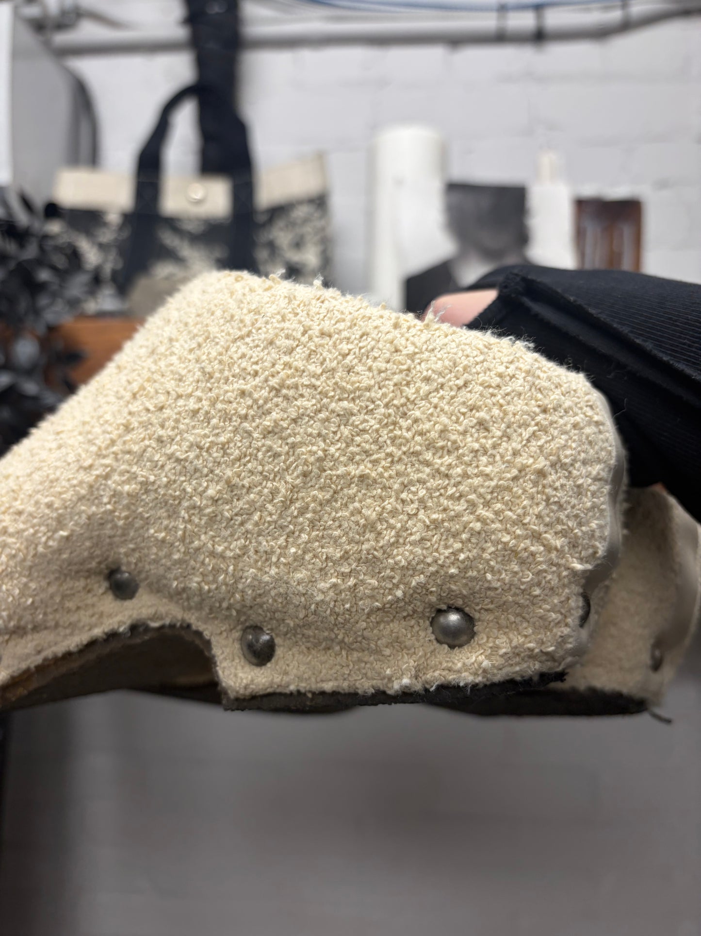 Acne Studios Terry Cloth ‘Shearling’ Mules