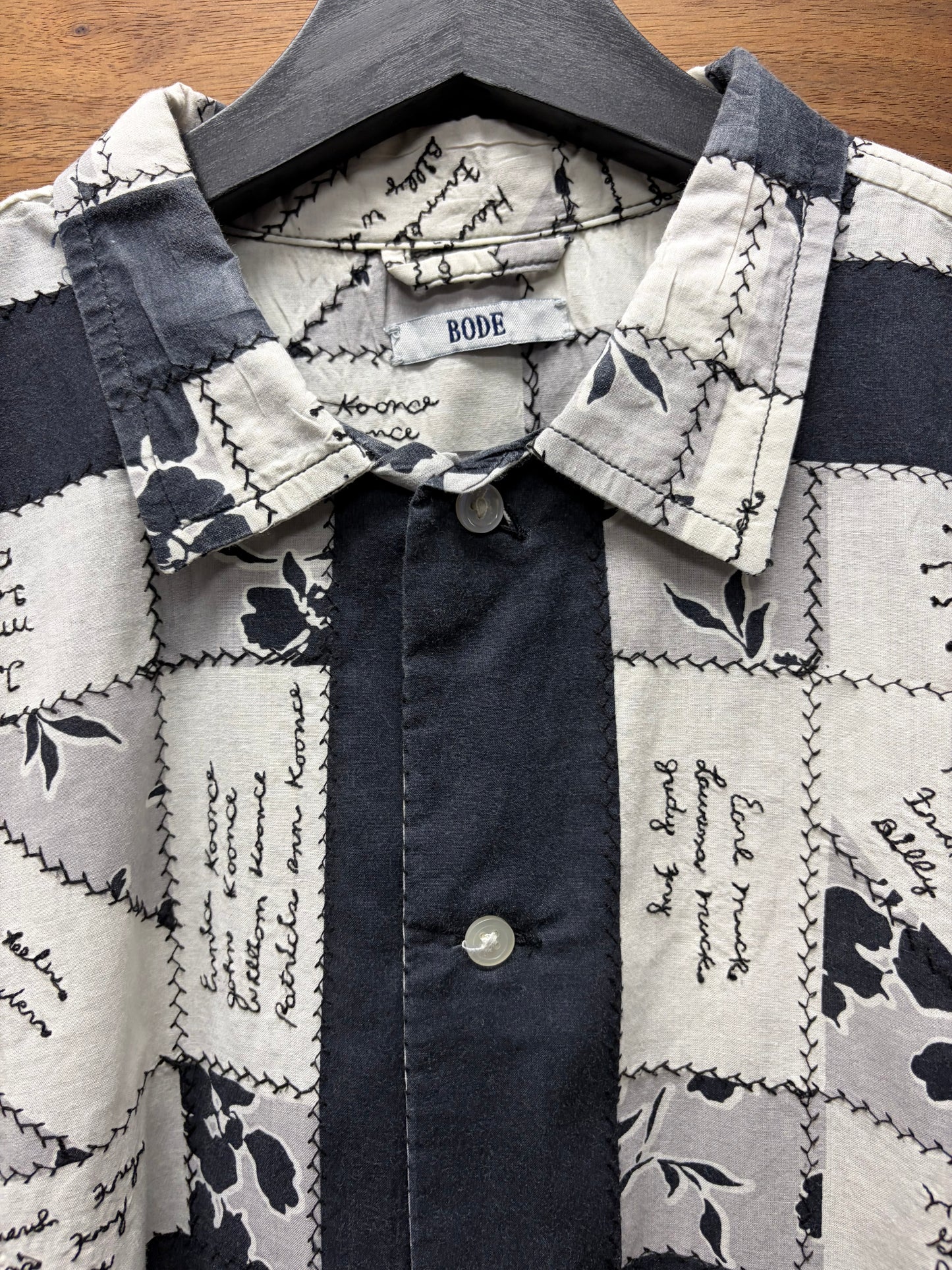 Bode ‘Signature’ Cotton Black/White Button Down Shirt