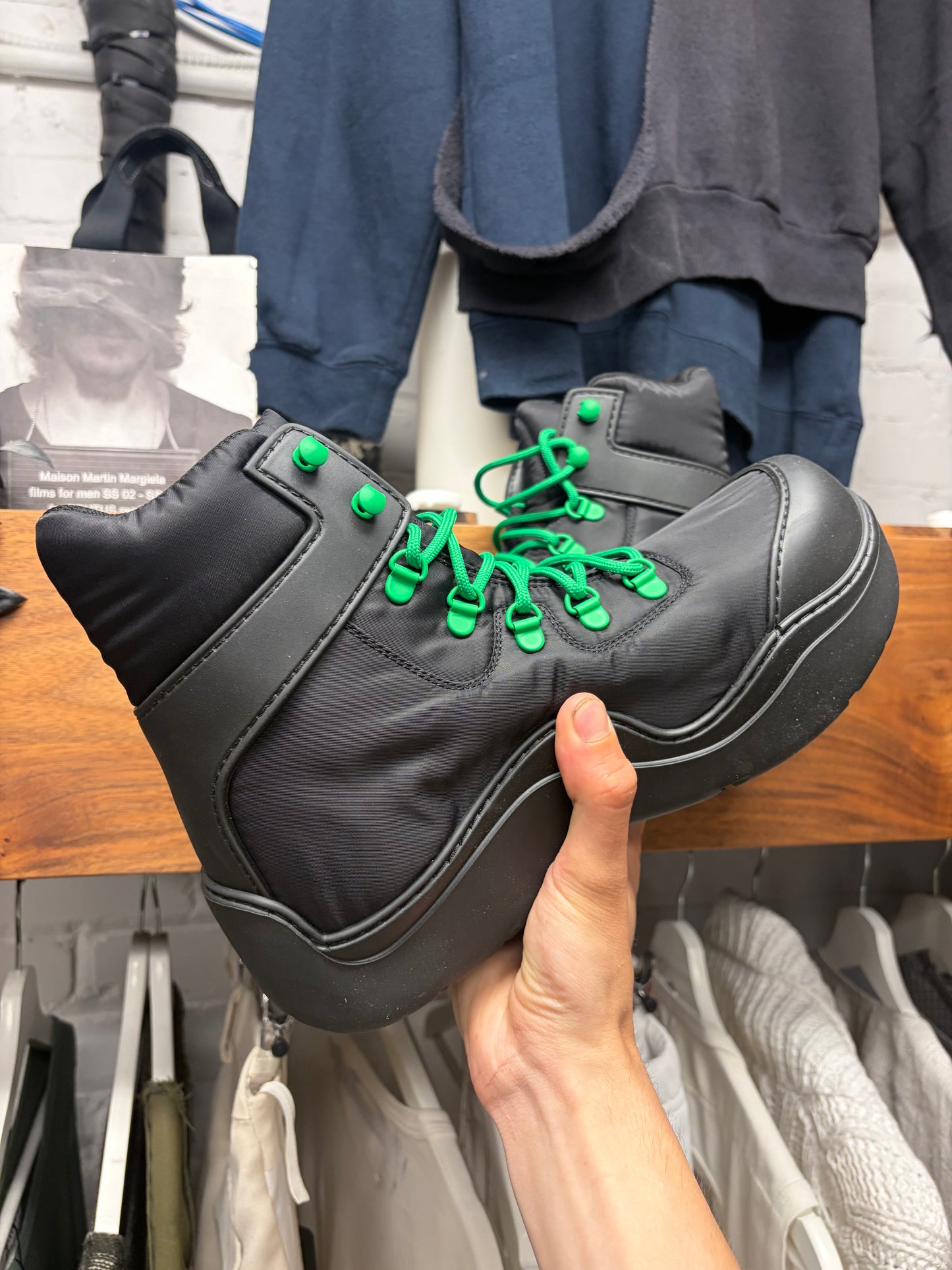 Bottega Veneta ‘Puddle Bomber’ Black Combat Boots