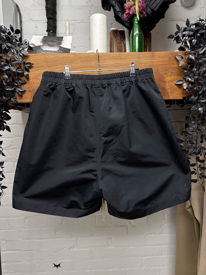 SS2025 Rick Owens ‘Hollywood’ Black ‘Boxer’ Nylon Drawstring Shorts