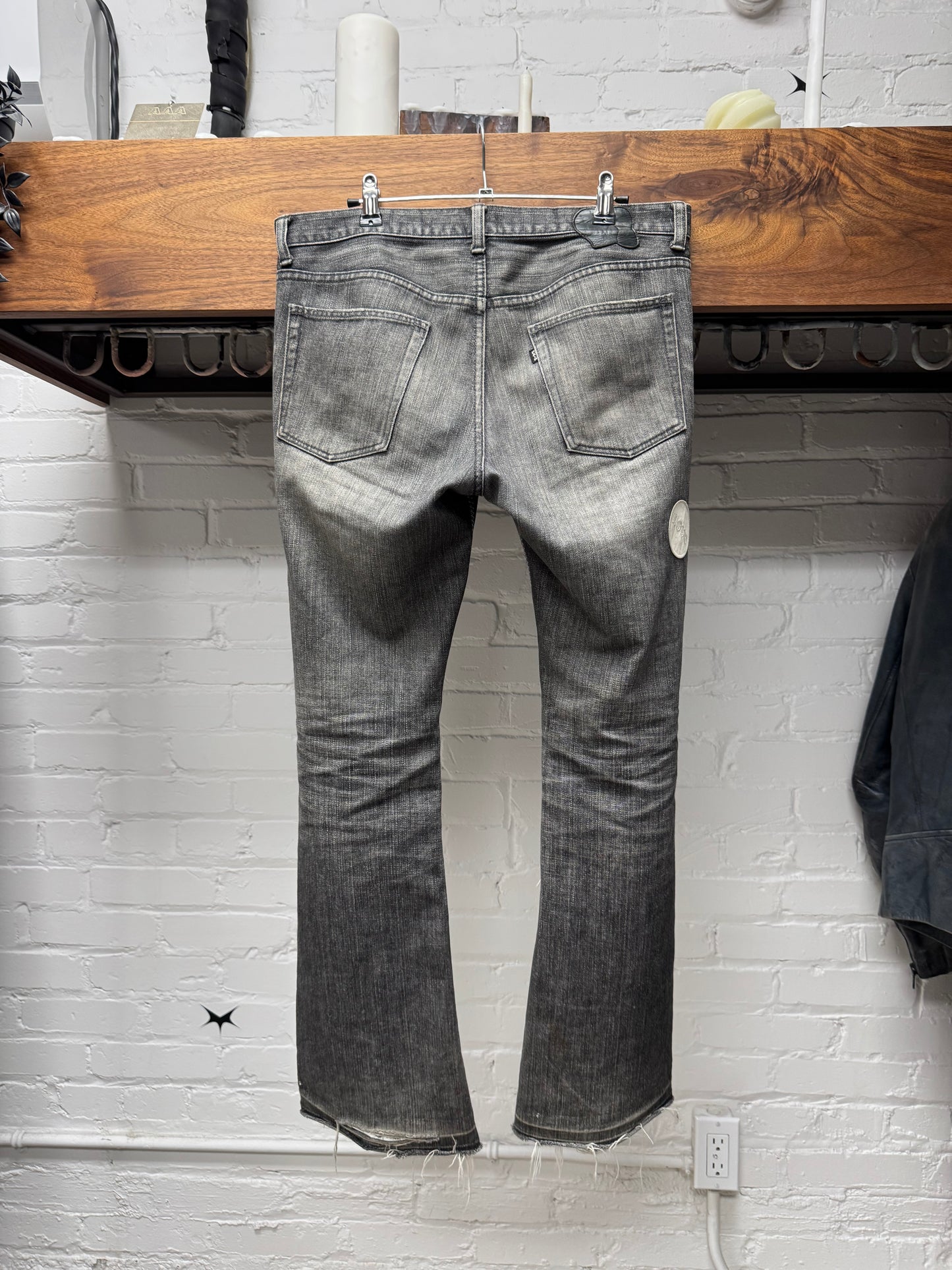 AW2004 Number (N)ine ‘Give Peace a Chance’ Distressed Patchwork Denim