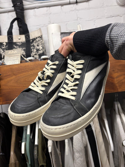 Rick Owens Mainline Black/Milk ‘Vans’ Low Top Sneakers