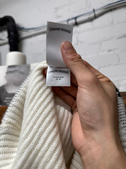 Chrome Hearts ‘Big Daddy’ White CH Logo Cashmere Beanie