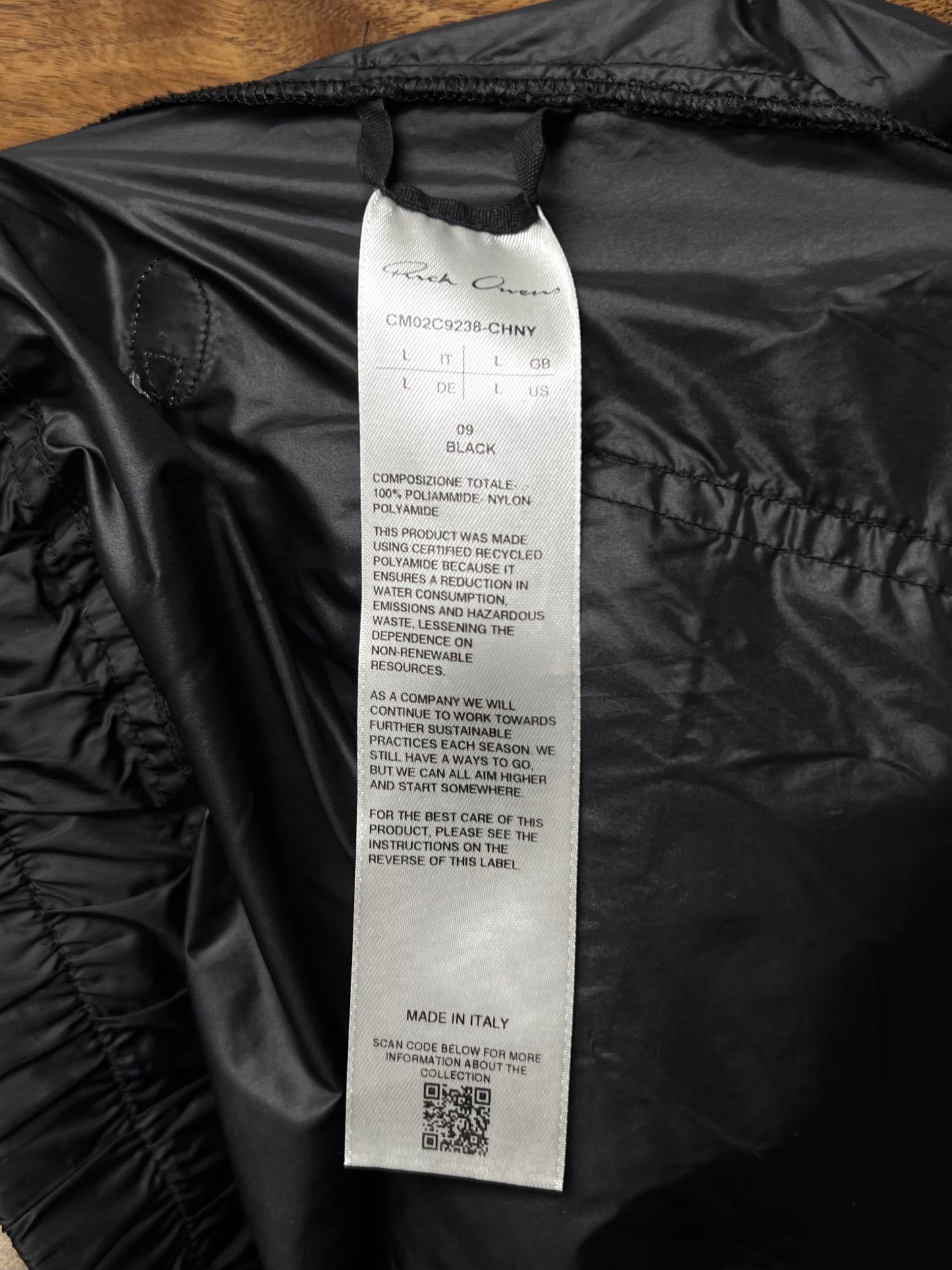 Rick Owens x Champion Black Drawstring Shorts