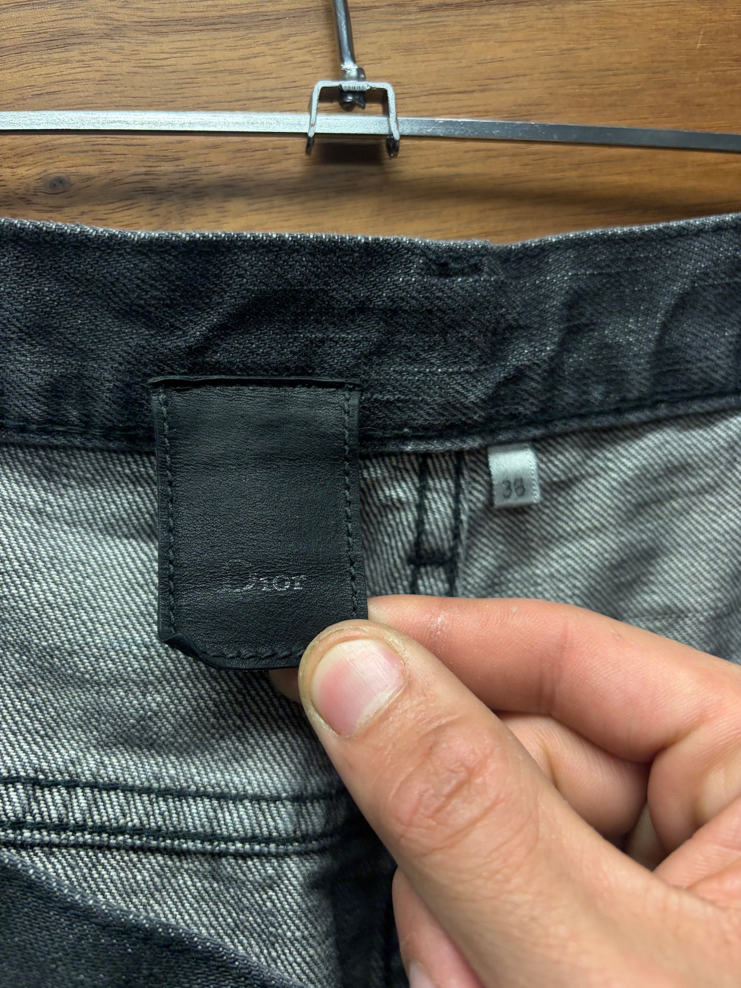 Dior Homme ‘Clawmark’ Washed Grey Skinny Jeans