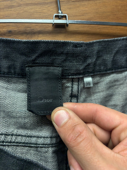 Dior Homme ‘Clawmark’ Washed Grey Skinny Jeans