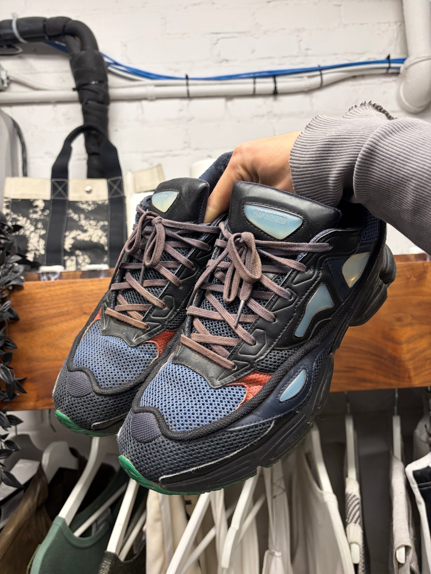 Raf Simons x Adidas Ozweegos V2 ‘Night Marine’ Low Yop Sneakers