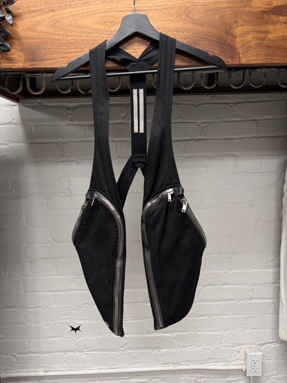 SS2021 Rick Owens ‘Phlegethon’ Bauhaus Black Nylon Cargo Vest