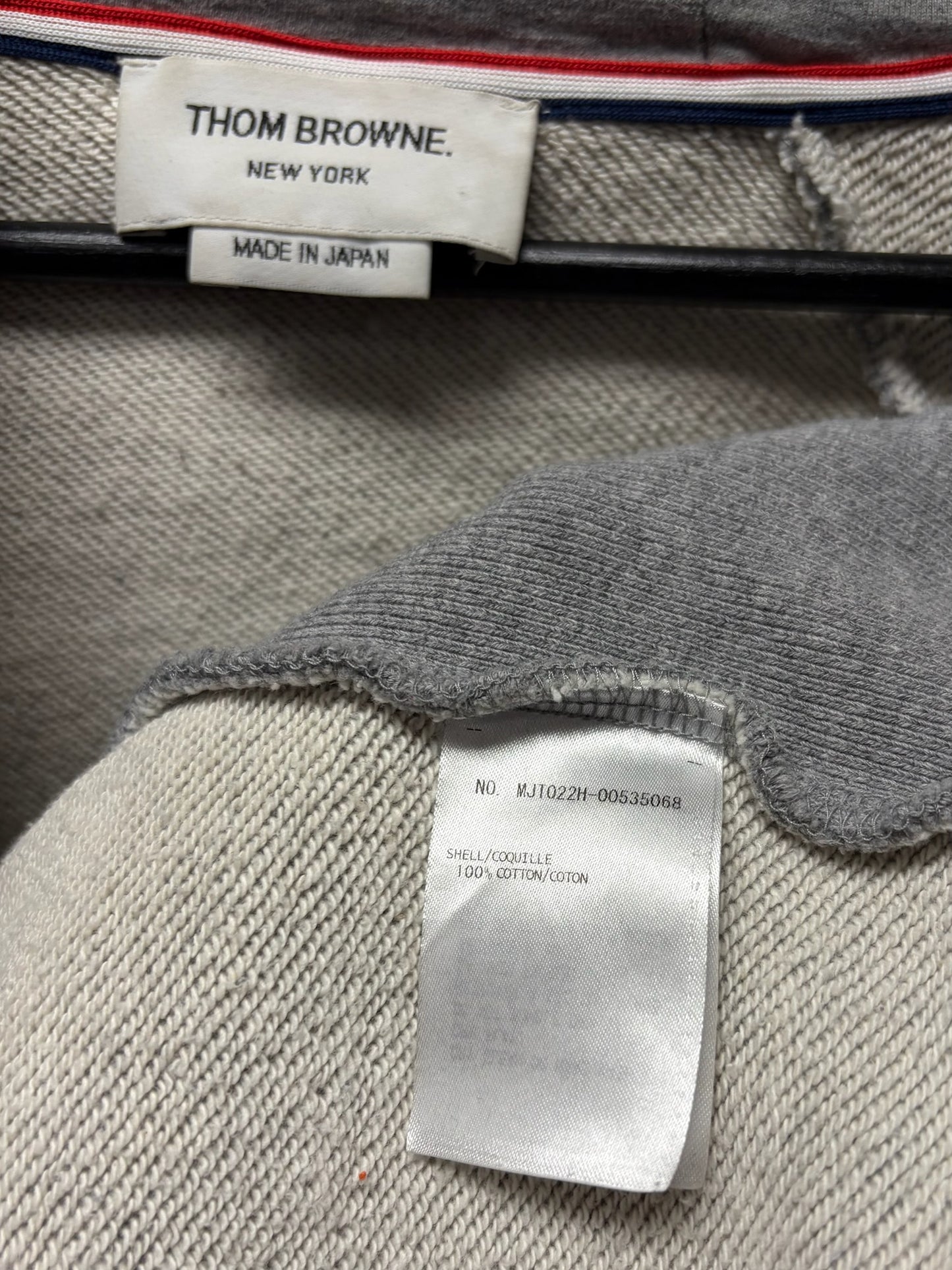 Thom Browne Classic Stripe Logo’ Zip Up Hoodie