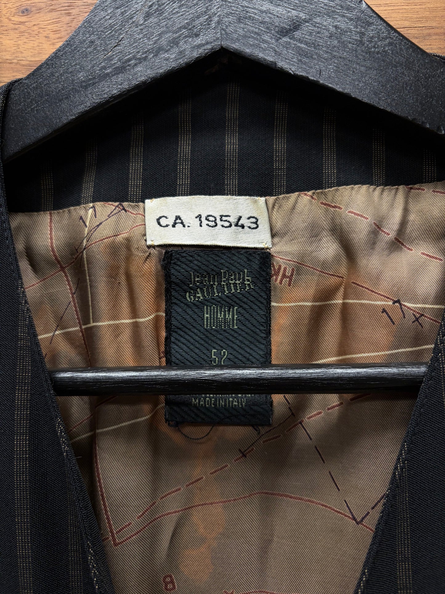 Vintage 90s Jean Paul Gaultier Pinstripe Cargo Vest