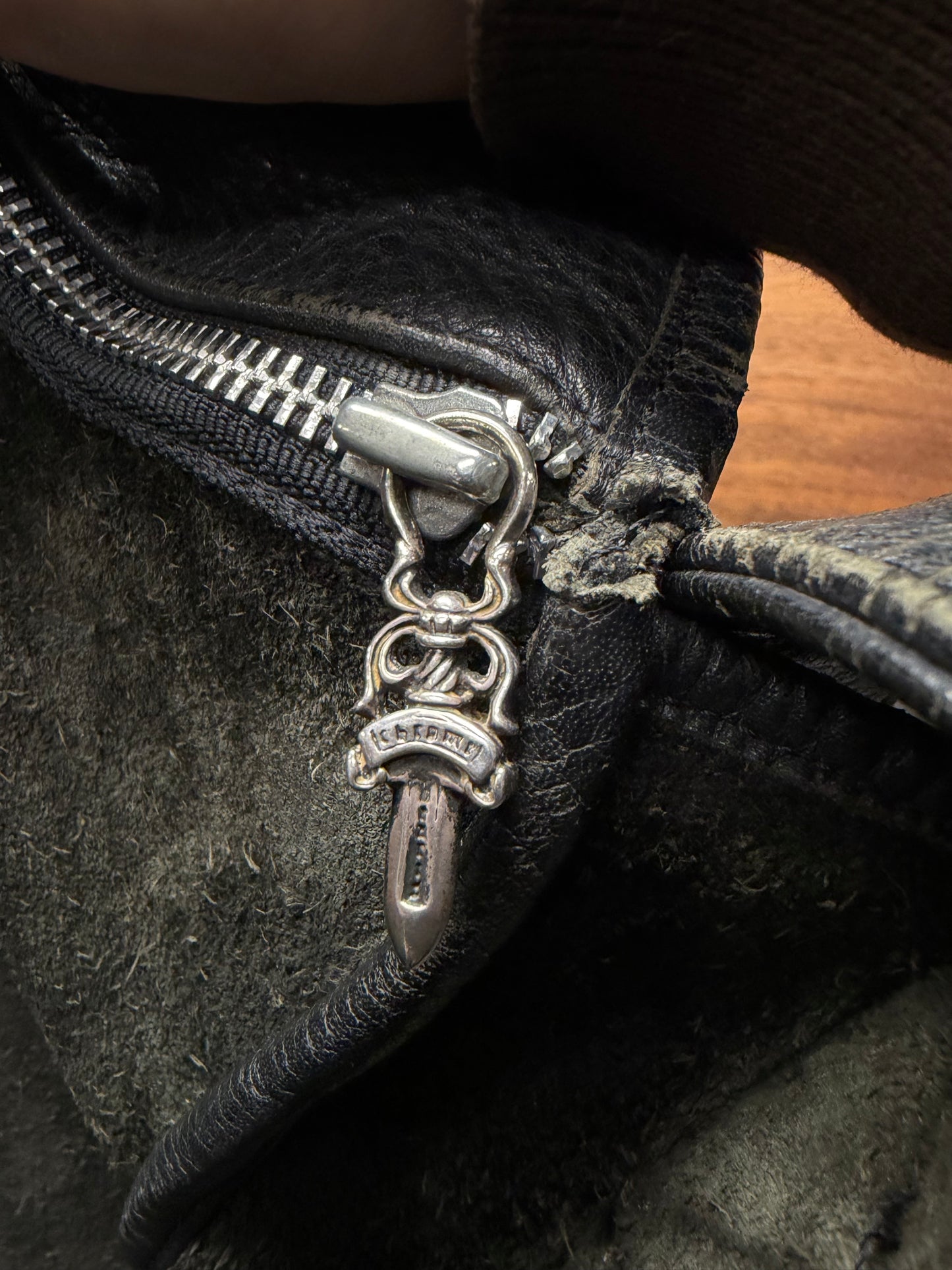 Chrome Hearts ‘Gunslinger’ Black Leather Crossbody Bag