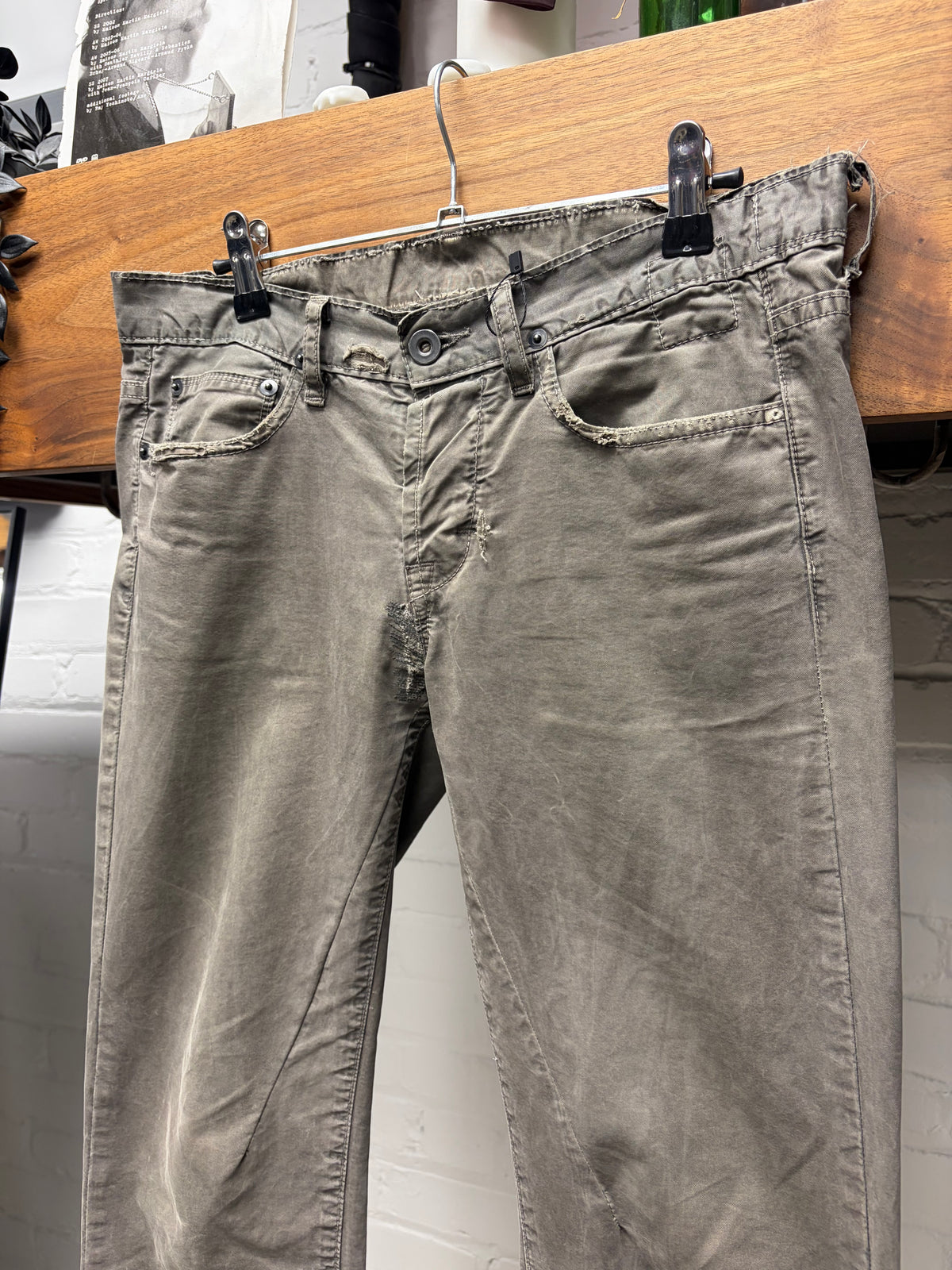 AW2007 Rick Owens DRKSHDW ‘Exploder’ Dust Distressed Skinny Denim