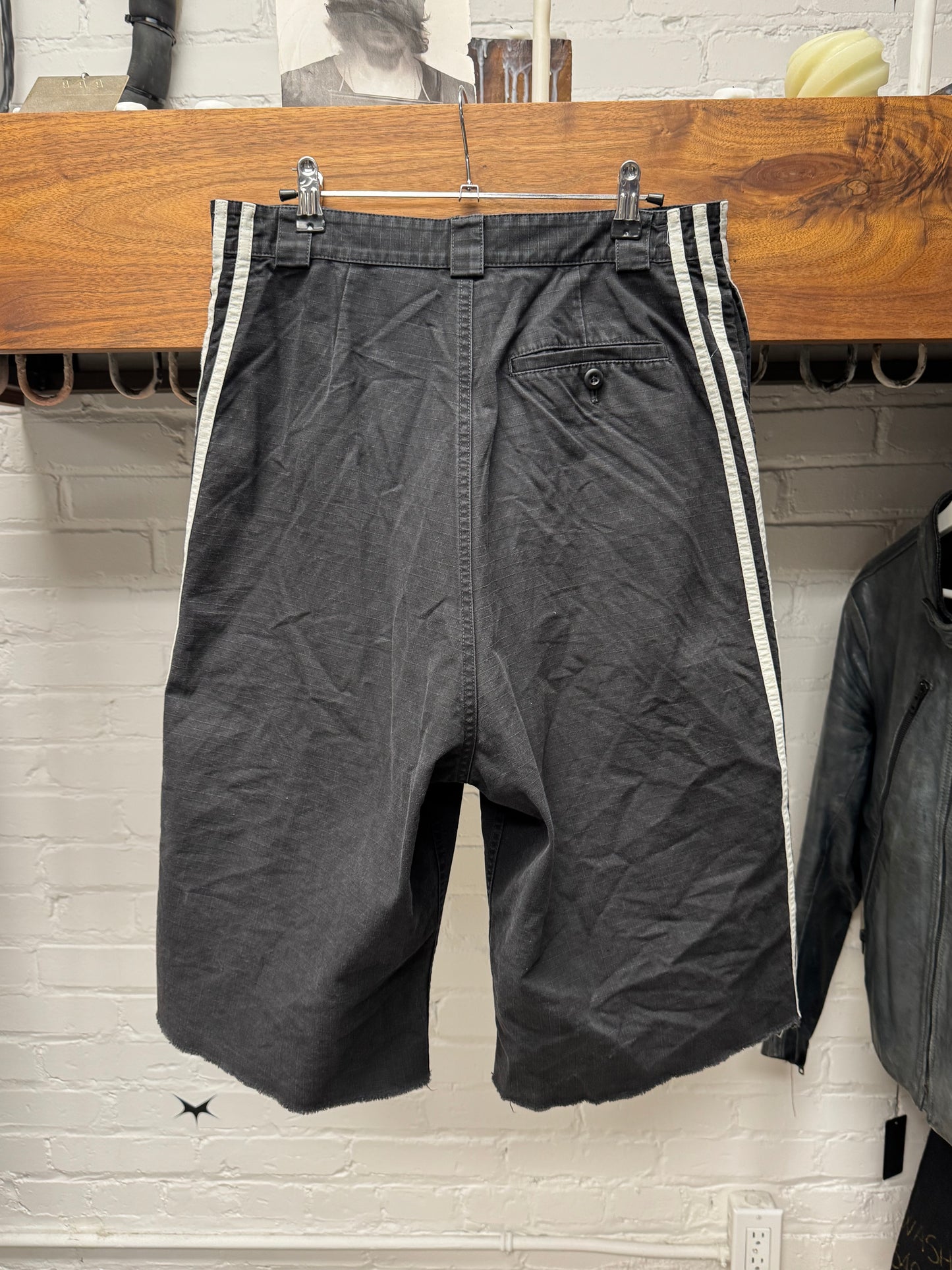 Balenciaga x Adidas Ripstop Cutoff Over Knee Shorts