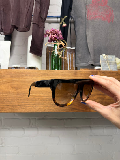 Celine ‘Shadow’ Tortoiseshell Brown Tinted Aviator Sunglasses