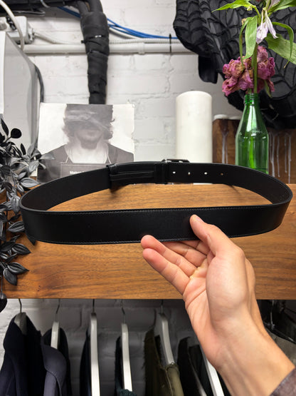 Gucci by Demna ‘Marmont’ Classic Black Leather/Silver Belt