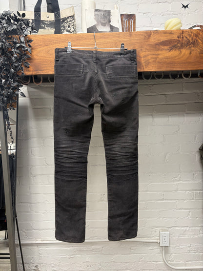 AW2006 Undercover ‘GuruGuru’ Faded Black Corduroy ‘Bug Denim’