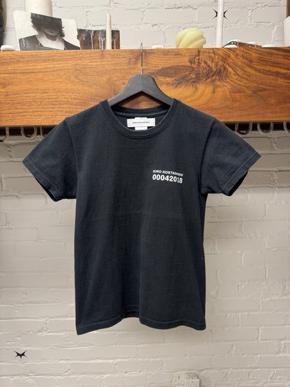 Kiko Kostadinov ‘Funny How Secrets Travel’ Black Graphic T-Shirt