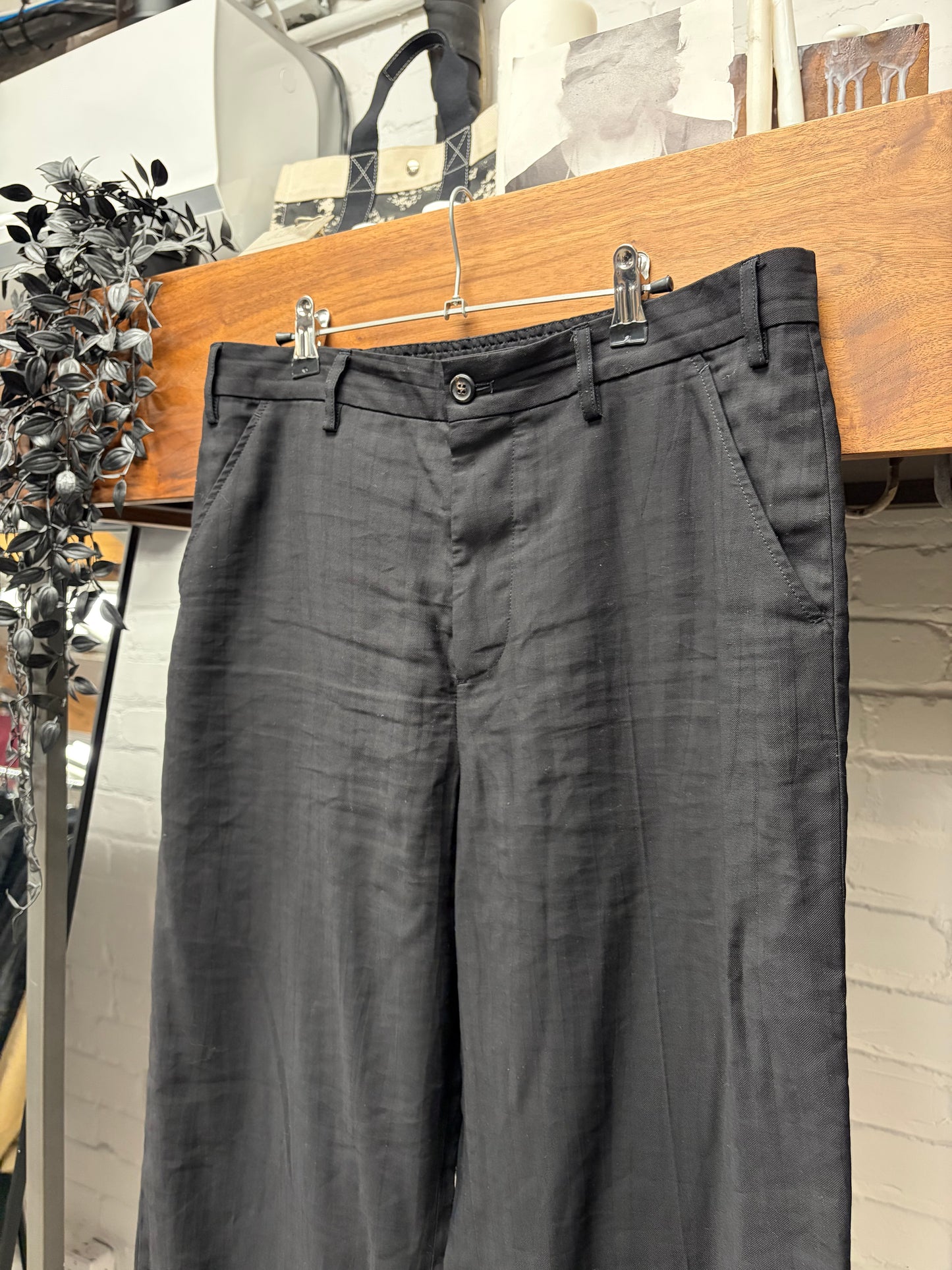 Our Legacy Wide Leg Black Cotton ‘Sailor Pants’