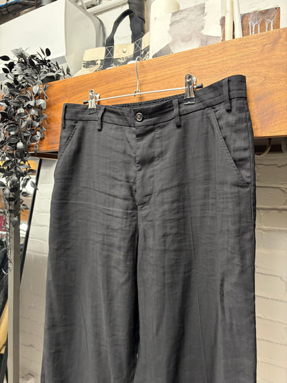 Our Legacy Wide Leg Black Cotton ‘Sailor Pants’
